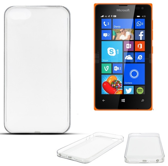 Ultra Slim 0,3mm Silicone Case for Microsoft Lumia 435 - Clear