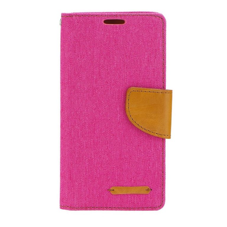 Canvas Book Style case - Samsung Galaxy A6 Plus Model 2018 in Pink