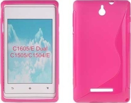 Silicone Case S-Line for Sony Xperia E, C1504 in pink