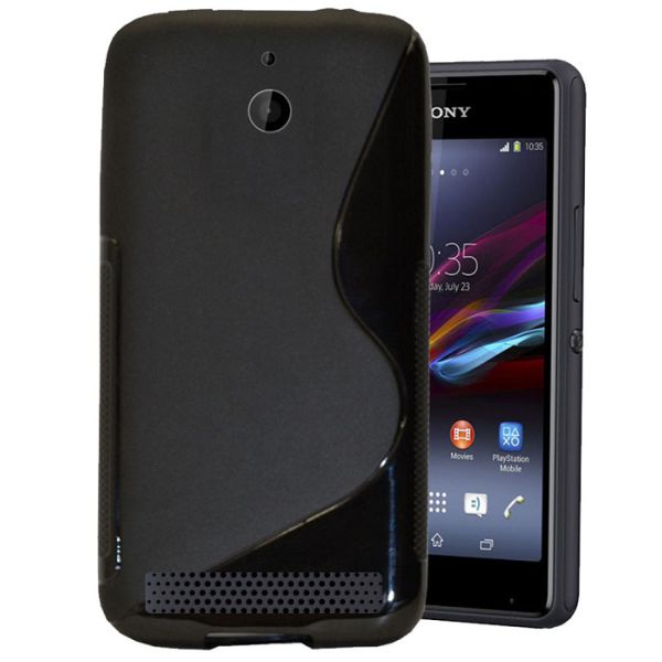 Silicone Case S-Line for Sony Xperia E1 in Black (TPU)
