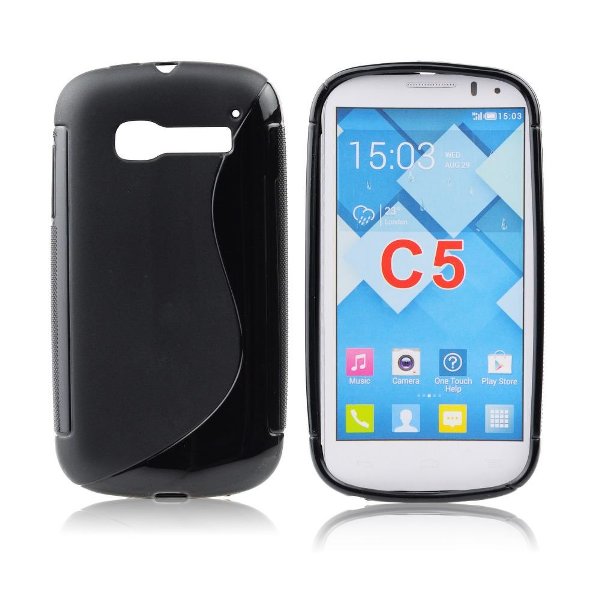 Silicone Case S-Line for Alcatel One Touch Pop c5 ΟΤ5036D in Black