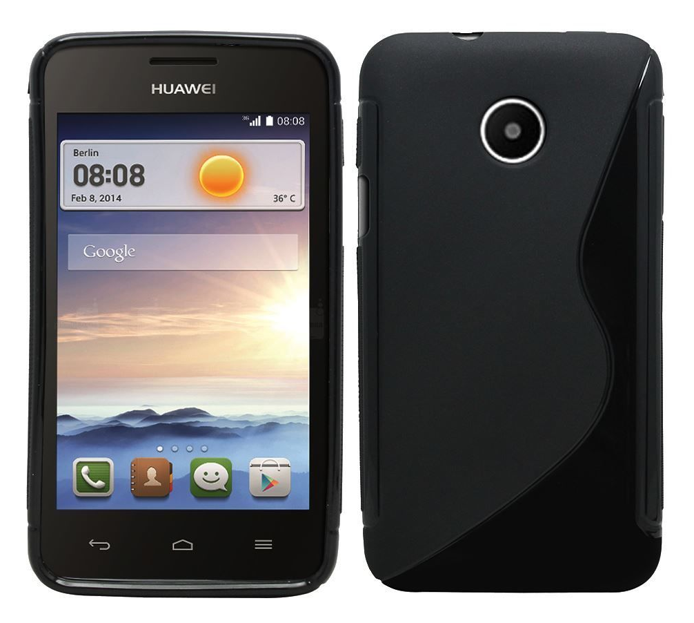 Silicone Case S-Line for Huawei Ascend Y330 in BLACK