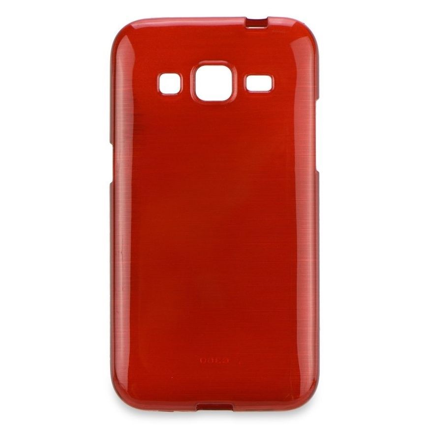 Silicone Jelly Case Brush for Samsung Galaxy A5 SM-A500F - Red