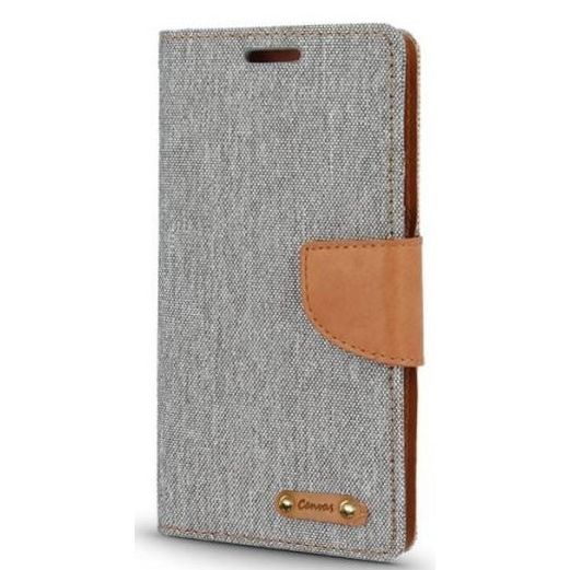 Canvas Book Style case for Samsung Galaxy A6 in Grey