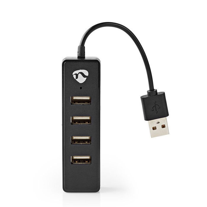 NEDIS USB 2.0 Hub 4 θυρών UHUBU2420BK