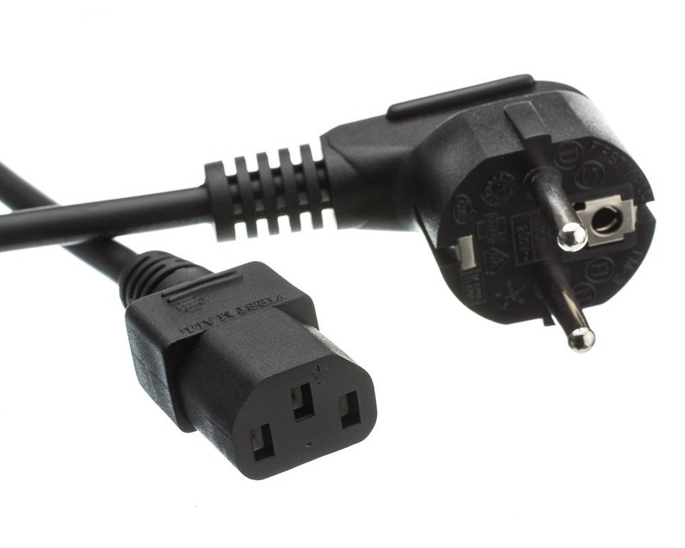 POWERTECH Καλώδιο τροφοδοσίας ρεύματος για PC, χάλκινο, 3x 0.50mm², 1.5m, μαύρο