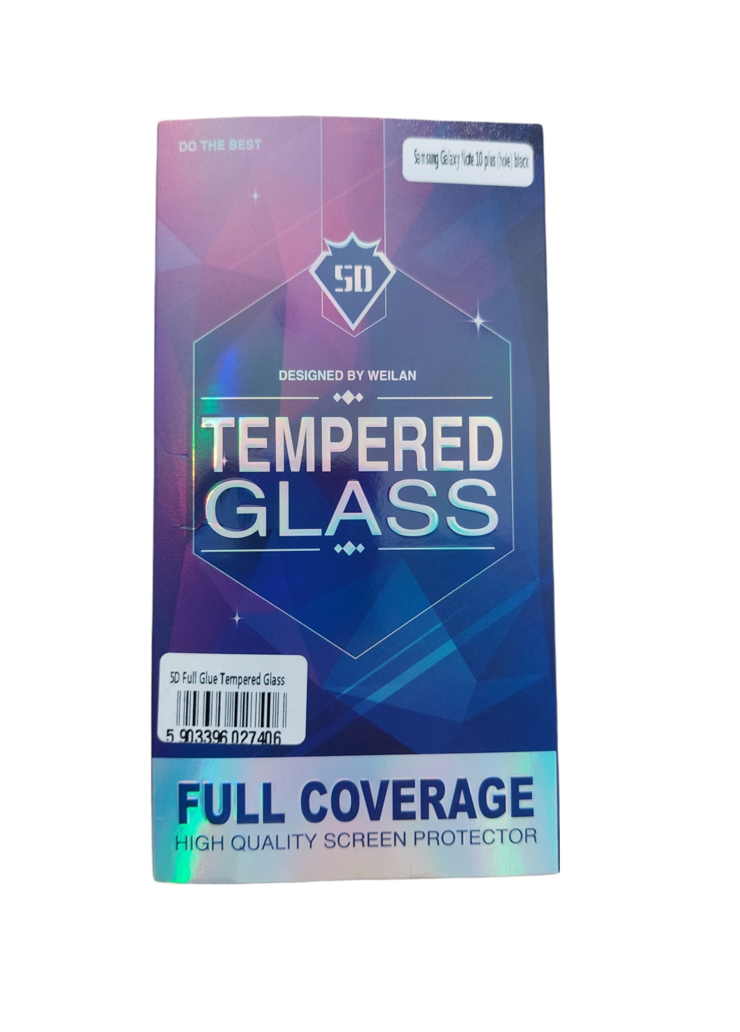 Tempered glass full glue with hole for Samsung galaxy note 10 plus