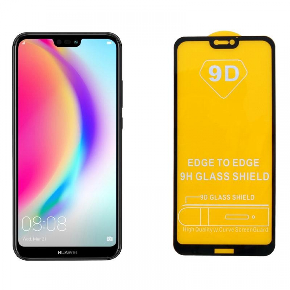 Tempered glass 9h 0.25mm 9D SPECIAL IDOL 1991 black (Huawei p20 lite)