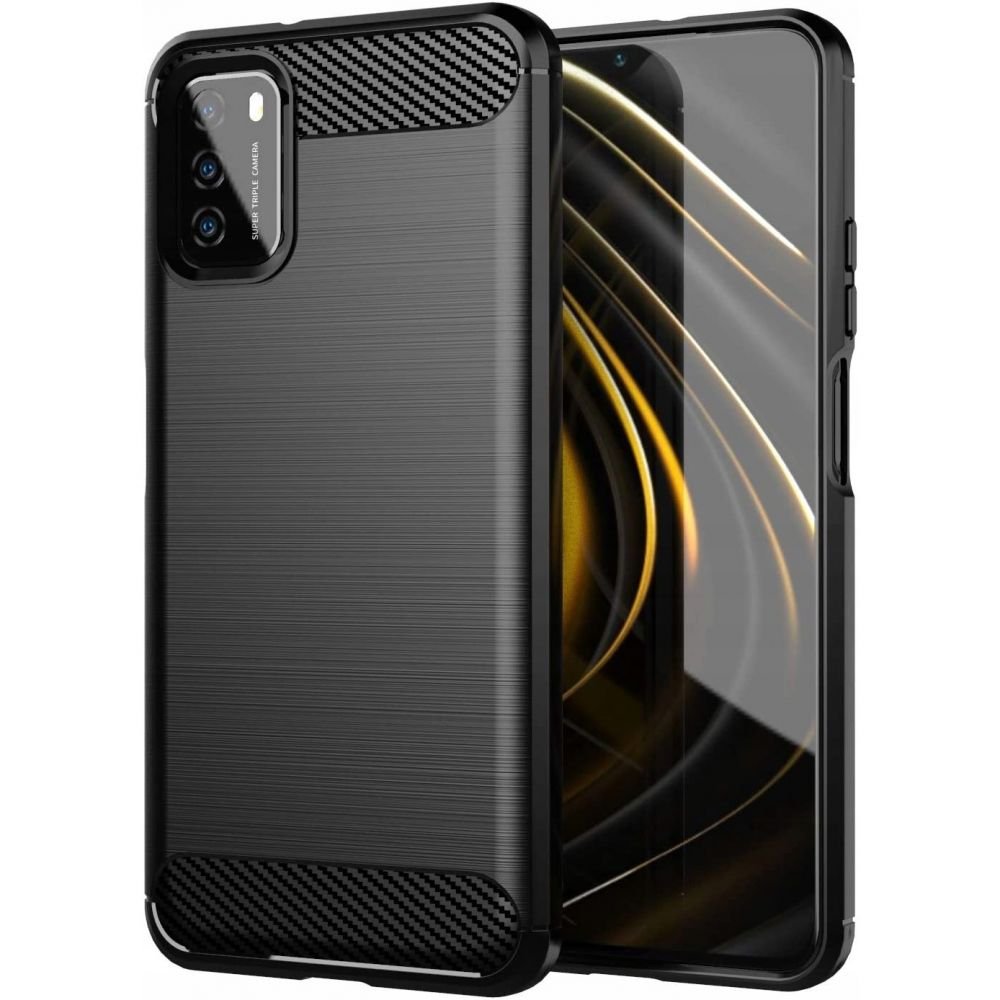 XIAOMI Redmi 9T  ΘΗΚΗ ΣΙΛΙΚΟΝΗΣ CARBON ΜΑΥΡΗ