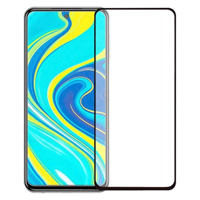 XIAOMI Redmi Note 9  TEMPERED GLASS 9H Hardness 0,3mm 5D ΜΑΥΡΟ FULL GLUE