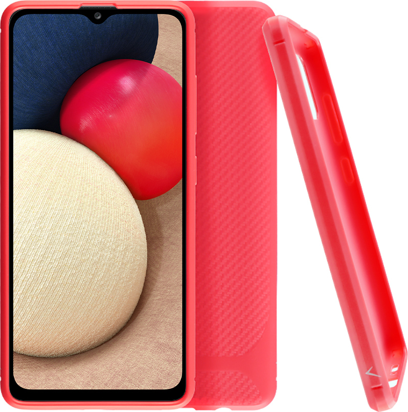 VOLTE-TEL CASE XIAOMI Redmi Note 9 Carbon Rugged Camera Protective Red