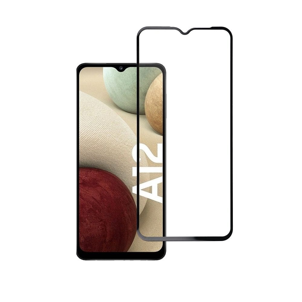 Samsung galaxy a12 tempered glass full 6d black