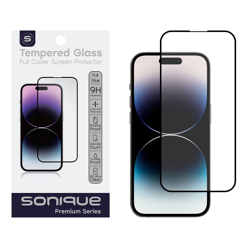 Hardy Glass Sonique Premium Series HD Full Cover 9H Apple iPhone 14 Pro Max Μαύρο