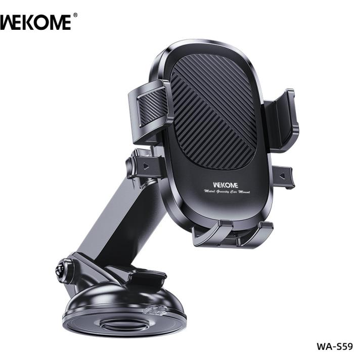 WK Βάση Κινητού Αυτοκινήτου Wa-s59 με Ρυθμιζόμενα ʼγκιστρα Μαύρη