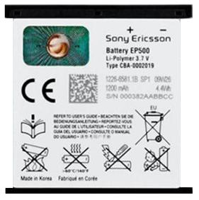 Sony Ericsson Battery EP500 - SonyEricsson Vivaz, Vivaz Pro - Bulk